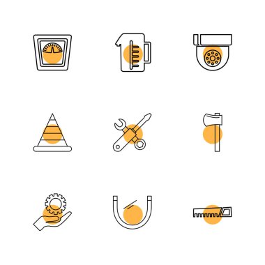 beyaz zemin üzerine minimalist düz app simgeleri