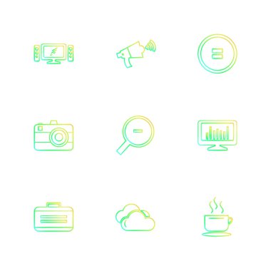 iş simgeleri kümesi, vektör illüstrasyonu 