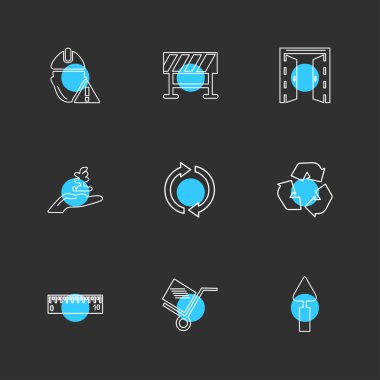 düz vektör çizim simgeler, App simgelerin ayarlamak  