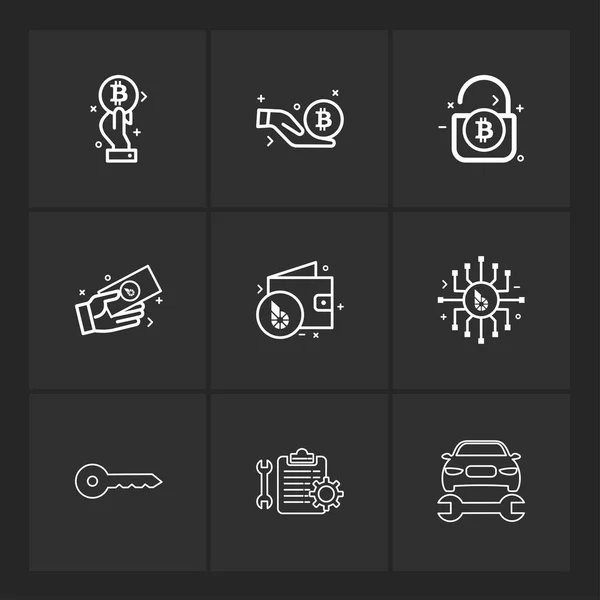 Vector Collection Business Creative Flat Design Icons — Stock Vector