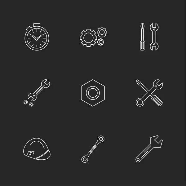 Iconos Ilustración Vectores Planos Conjunto Iconos Aplicaciones — Vector de stock