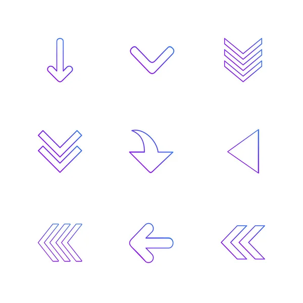 Vektor Sammlung Von Pfeilen Kreative Flache Design Icons — Stockvektor