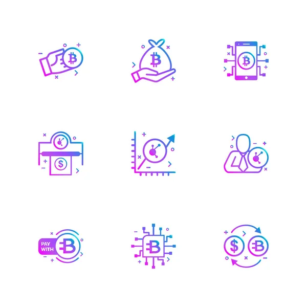 Colección Vectorial Iconos Diseño Plano Creativo Negocios — Vector de stock