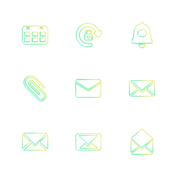 Flat Vector Illustration Icons Set App Icons — Stock Vector