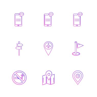 vektör çizim simgeler, beyaz arka plan üzerinde simgelerin ayarlamak