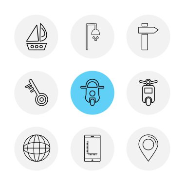 düz vektör çizim simgeler, App simgelerin ayarlamak   