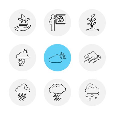 minimalist düz vektör app simgeleri 