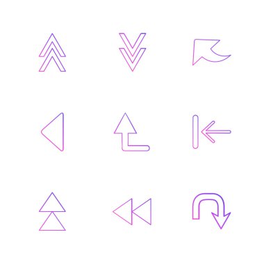 oklar yaratıcı Icons set, vektör tasarım düz koleksiyonu