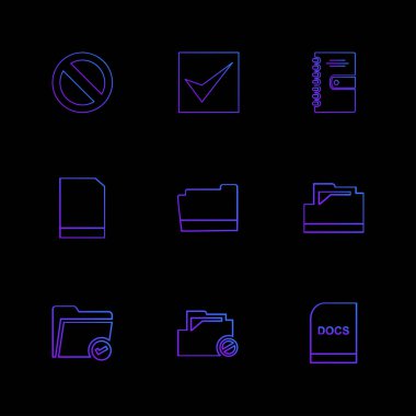 siyah arka plan üzerine minimalist düz app simgeleri