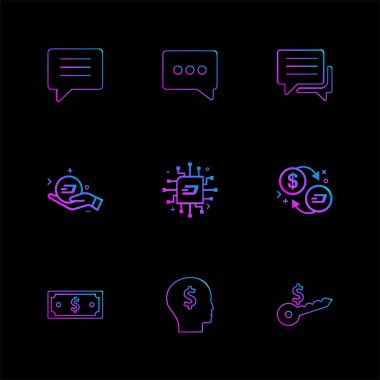 iş yaratıcı düz tasarım simgeler vektör koleksiyonu