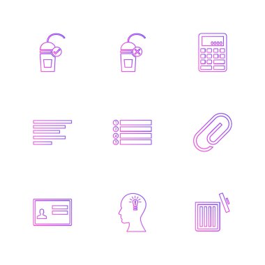 Beyaz arka plan üzerinde izole minimalist düz app simgeleri