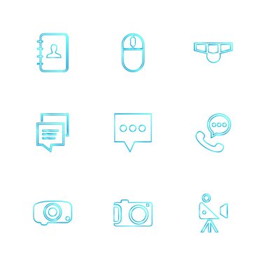 iş simgeleri kümesi, vektör illüstrasyonu 