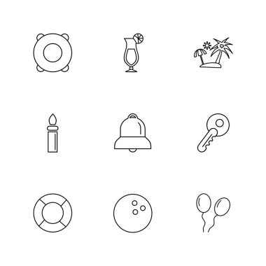 beyaz zemin üzerine minimalist düz app simgeleri