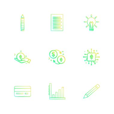 Beyaz arka plan basit düz app simgeleri