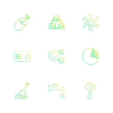 vektör çizim simgeler, beyaz arka plan üzerinde simgelerin ayarlamak