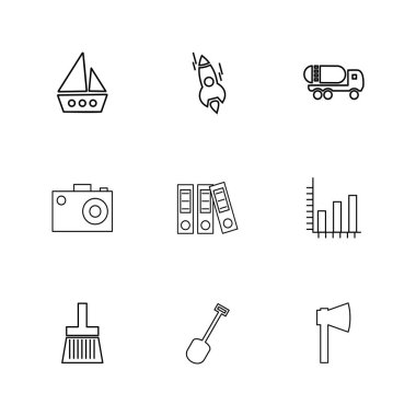 düz vektör çizim simgeler, App simgelerin ayarlamak 