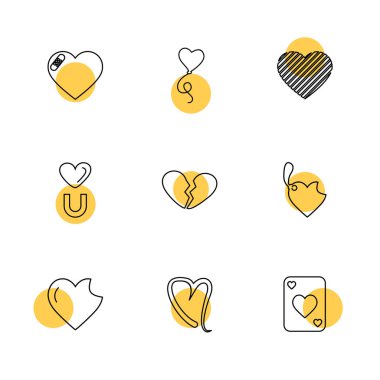 Farklı minimalist düz vektör app simgeleri