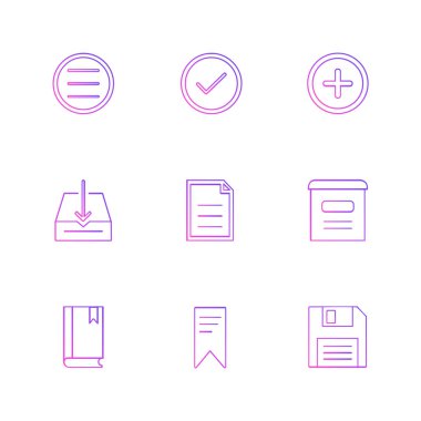 Beyaz arka plan üzerinde izole düz app simge kümesi