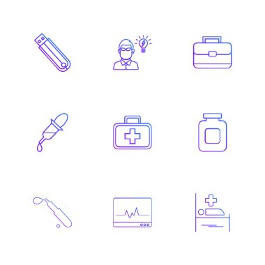 beyaz zemin üzerine minimalist düz app simgeleri