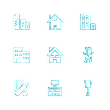 basit web simgeler, vektör çizim koleksiyonu