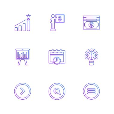 beyaz zemin üzerine minimalist düz app simgeleri