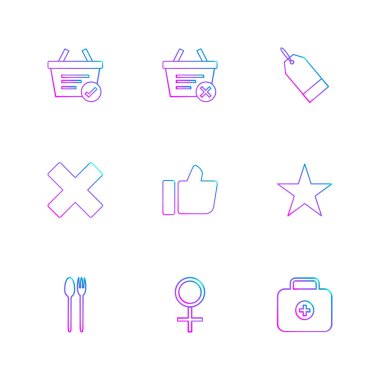 çeşitli vektör app simge kümesi         