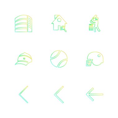 minimalist düz vektör app simgeleri beyaz arka plan üzerinde
