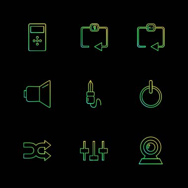 düz vektör çizim simgeler, App simgelerin ayarlamak 