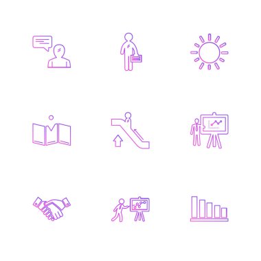 iş yaratıcı düz tasarım simgeler vektör koleksiyonu