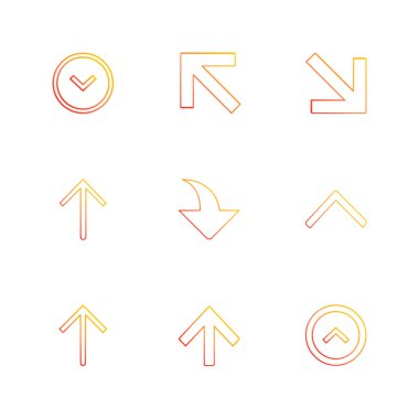 farklı minimalist düz vektör app simge kümesi