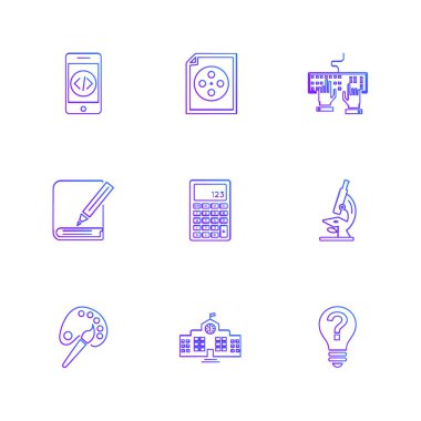 minimalist düz vektör app simgeleri beyaz arka plan üzerinde