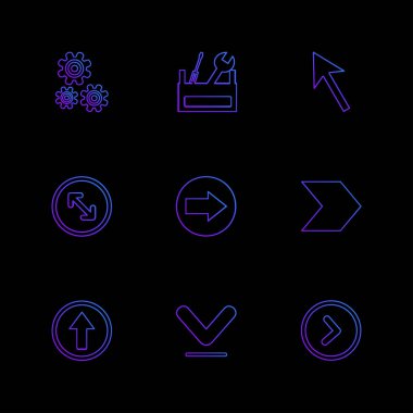 siyah arka plan üzerine minimalist düz app simgeleri