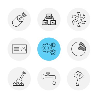 Beyaz arka plan üzerinde renkli minimalist düz vektör app simgeleri