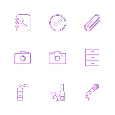 düz vektör çizim simgeler, App simgelerin ayarlamak   