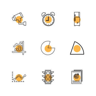 Beyaz arka plan üzerinde farklı Internet düz vektör app simgeler koleksiyonu