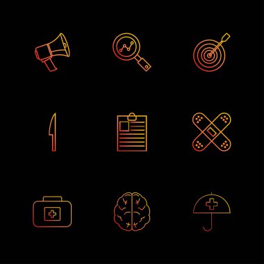 düz vektör çizim simgeler, App simgelerin ayarlamak   