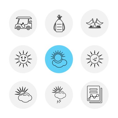 Beyaz arka plan üzerinde izole düz app simge kümesi