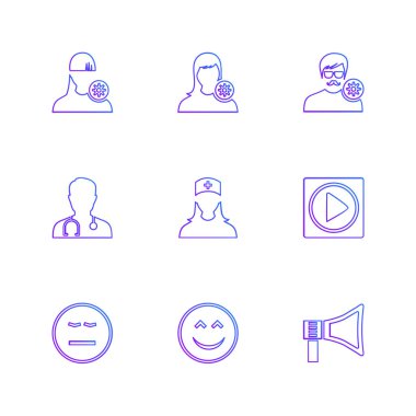 Kullanıcılar simgeler, vektör tasarım, illüstrasyon 