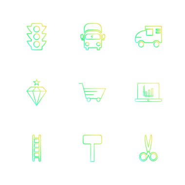 minimalist düz vektör app simgeleri beyaz arka plan üzerinde