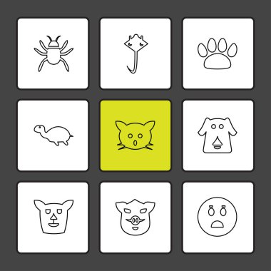 Farklı minimalist düz vektör app simgeleri