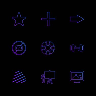 iş simgeleri kümesi, vektör illüstrasyonu 