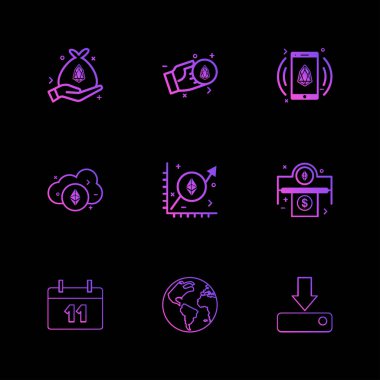 düz vektör çizim simgeler, App simgelerin ayarlamak   