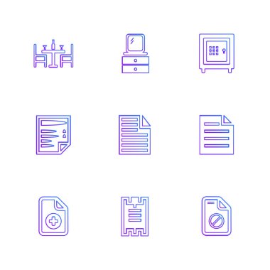 iş simgeleri kümesi, vektör illüstrasyonu 