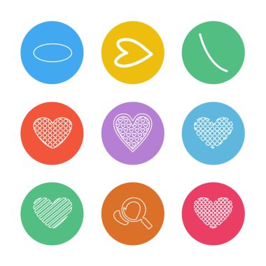 Kalpler web simgeler, vektör çizim