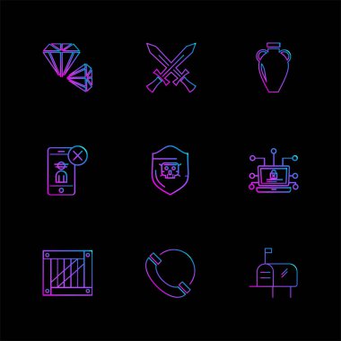 iş simgeleri kümesi, vektör illüstrasyonu 