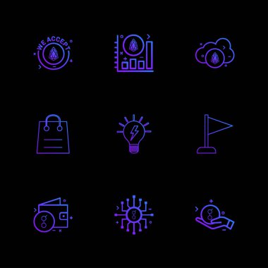 iş yaratıcı düz tasarım simgeler vektör koleksiyonu