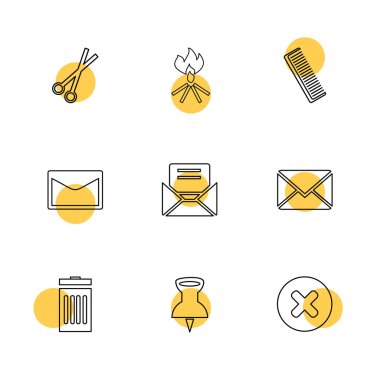 minimalist düz vektör app simgeleri beyaz arka plan üzerinde