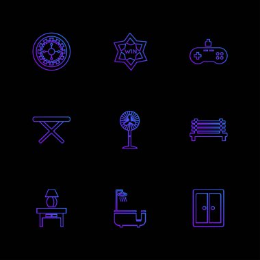 Farklı minimalist düz vektör app simgeleri