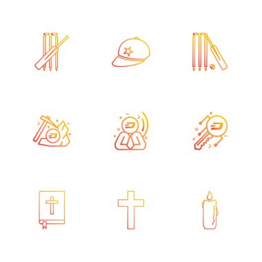 iş yaratıcı düz tasarım simgeler vektör koleksiyonu