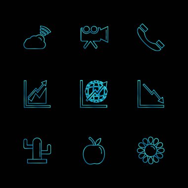 iş yaratıcı düz tasarım simgeler vektör koleksiyonu